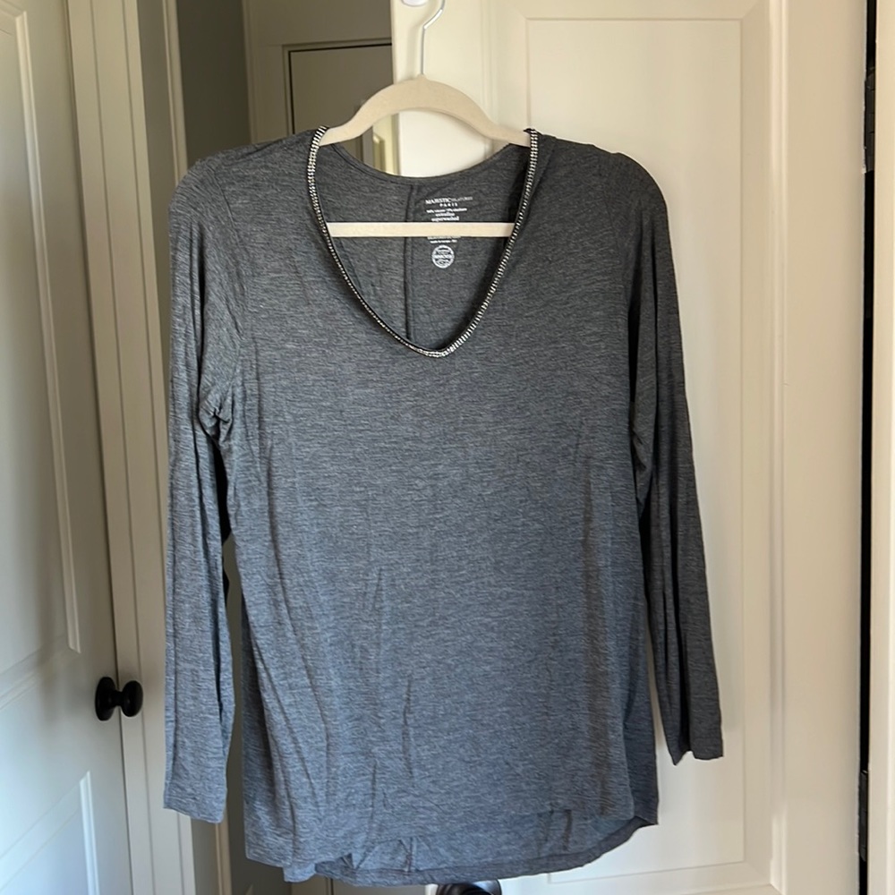 Majestic Filatures Long Sleeve V- Neck T-Shirt